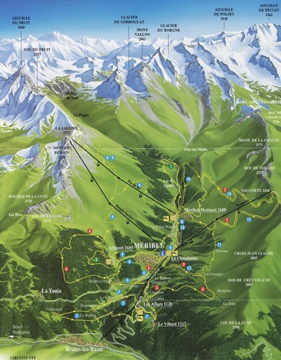 Meribel Valley Map - Summer